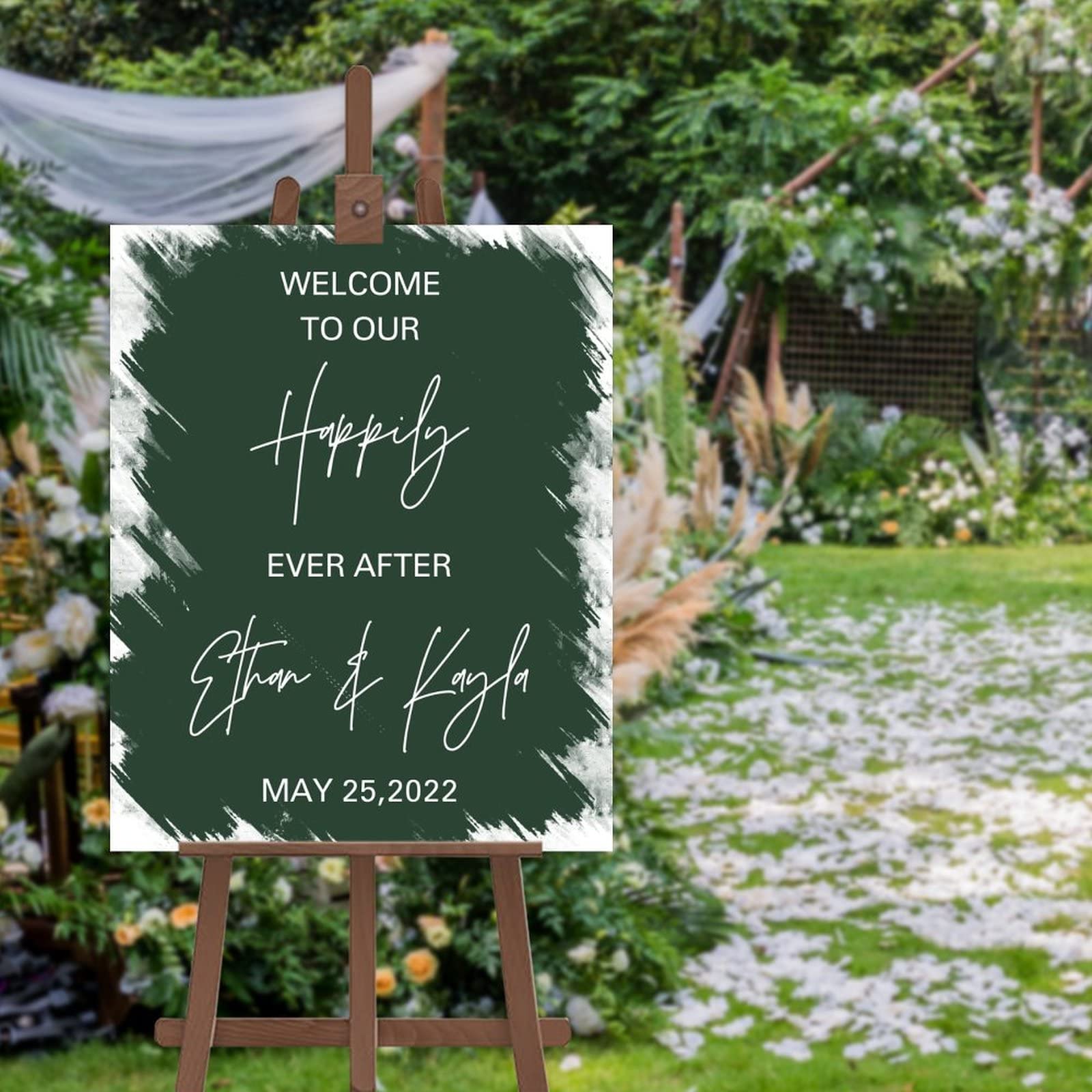 Panneau bienvenue mariage calligraphie moderne pour reussir votre decoration