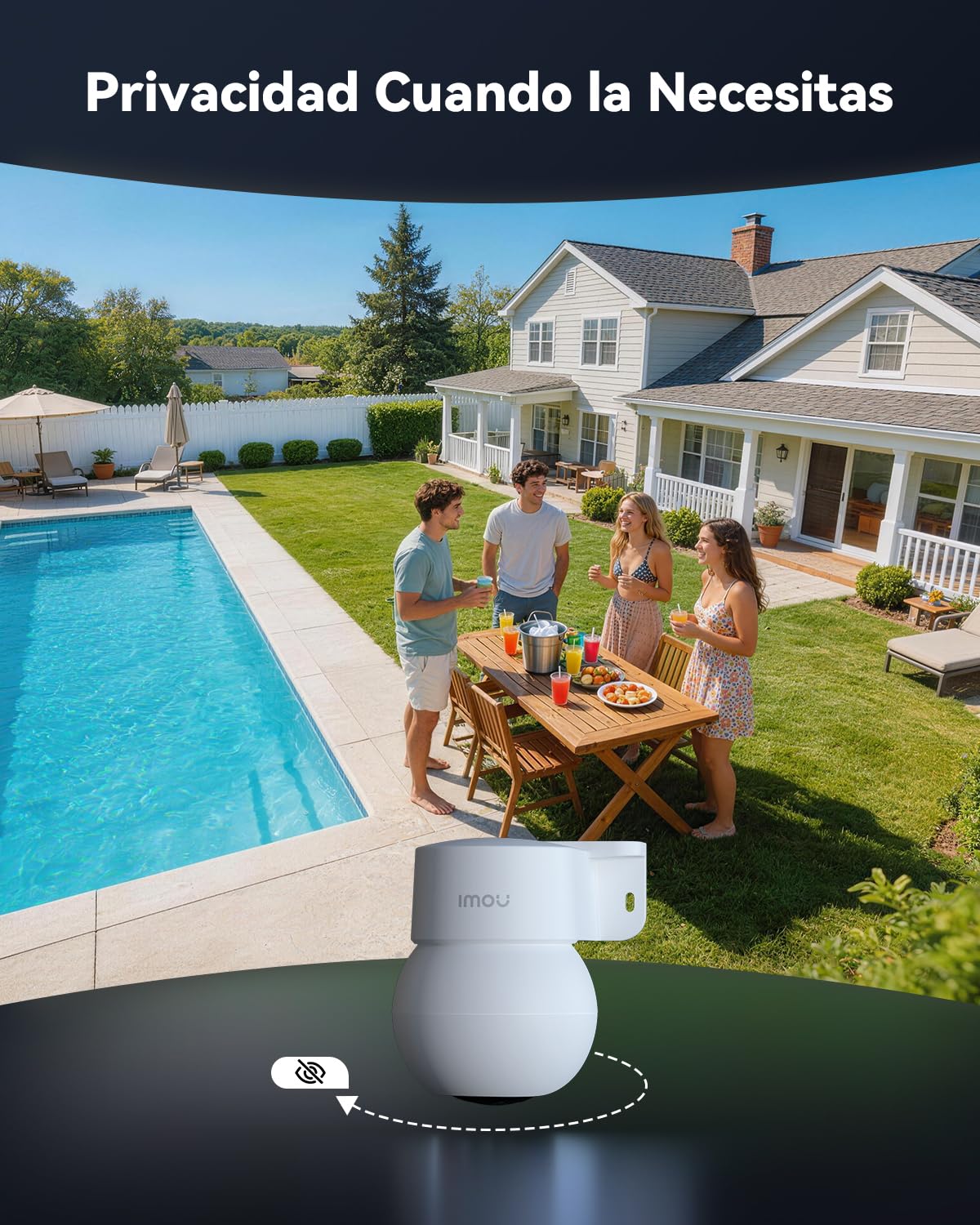 Imou 5MP Cámara Vigilancia WiFi Exterior 360°, PTZ Cámara IP Vigilancia de Seguridad, AI Detección de Humana, Seguimiento Automático, Sirena, Visión Nocturna Color 30M, Audio Bidireccional, Talos