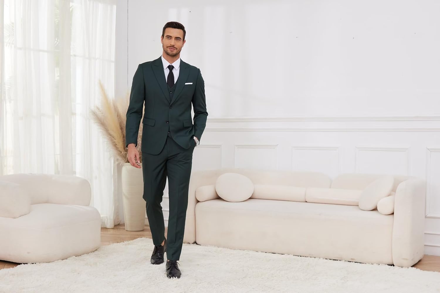 Mens Suits 3 Piece Suit Slim Fit Suits for Men Wedding Prom Suits