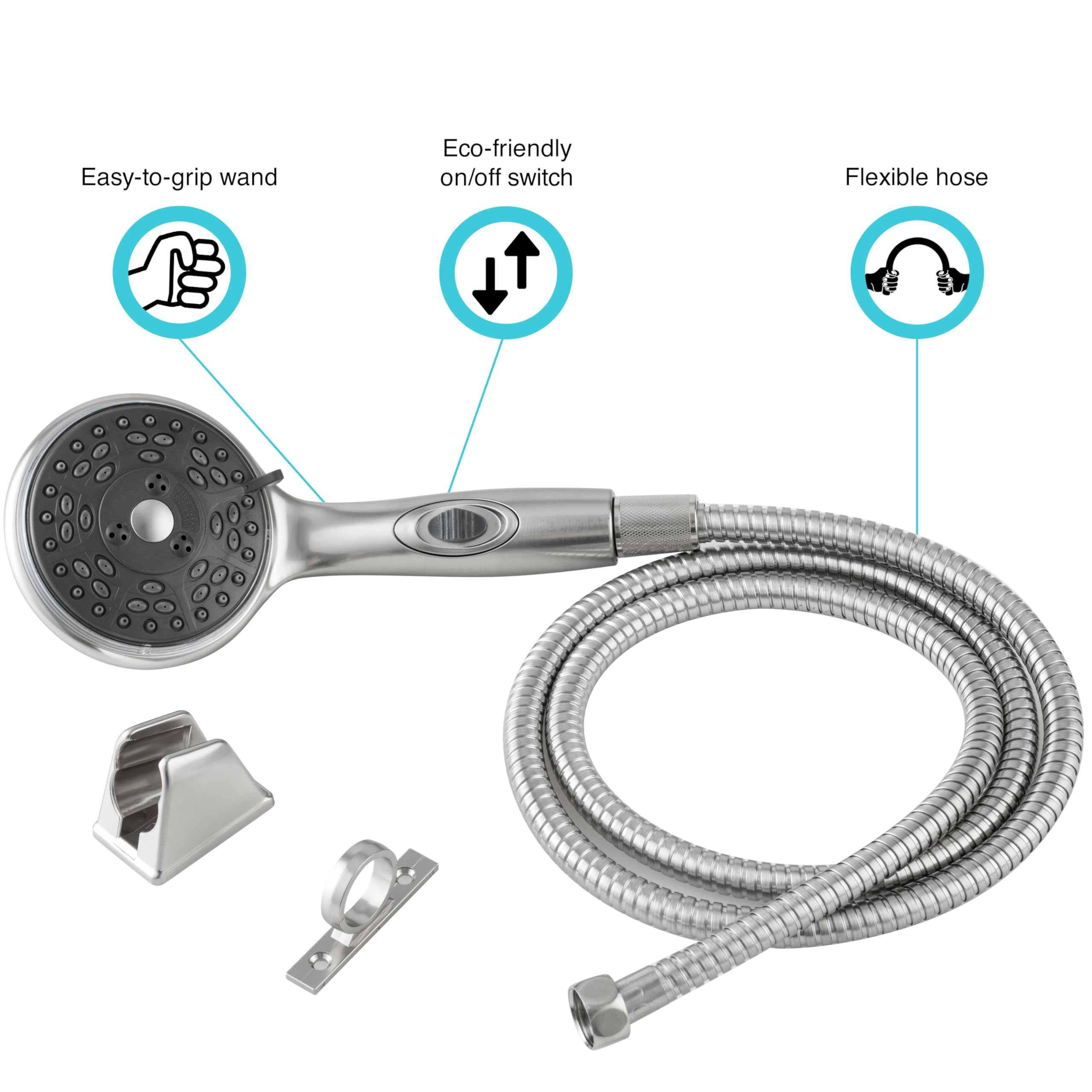 thumbnail image 2 of Dura Faucet Pressure Assist Rv Shower Wand & Hose Kit - Oil Rubbed Bronze Df Sa470k Orb 2 of 10