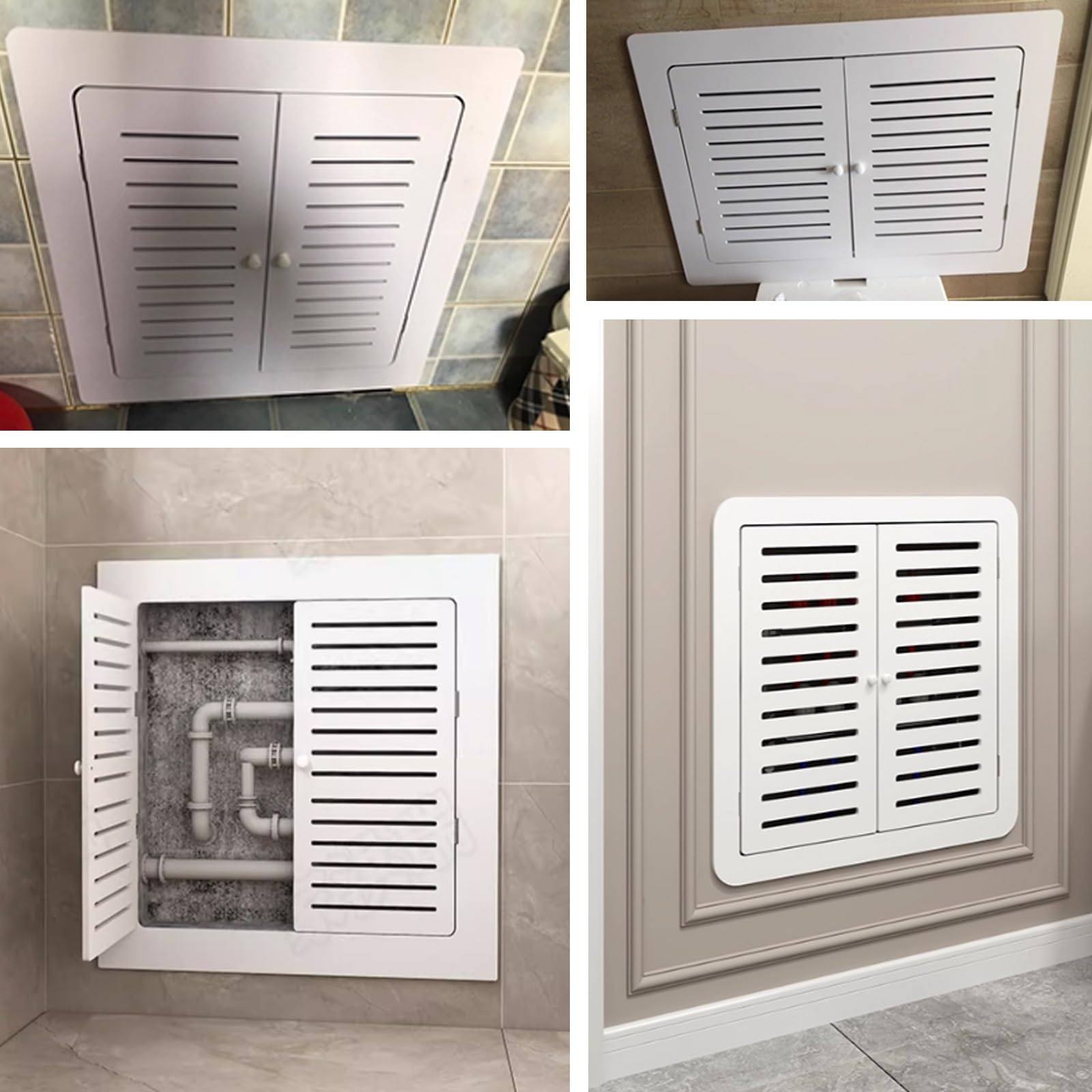 Panneau d'accès/Porte d'accès, Blanc, pour radiateurs, étagères chauffantes et Ventilation, Convient aux cloisons sèches dans Les Chambres, Les cuisin