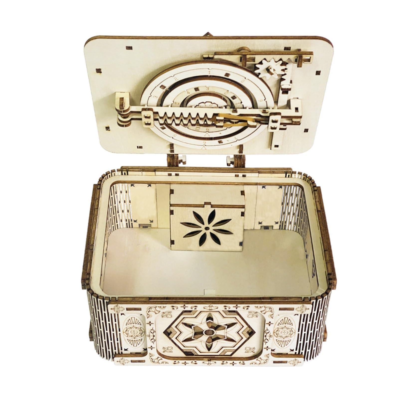 Caja De Música Hecha A Mano, Adornos De Rompecabezas para Manualidades, Caja De Contraseña Mecánica De Madera, Rompecabezas De Madera, Regalos Artesanales