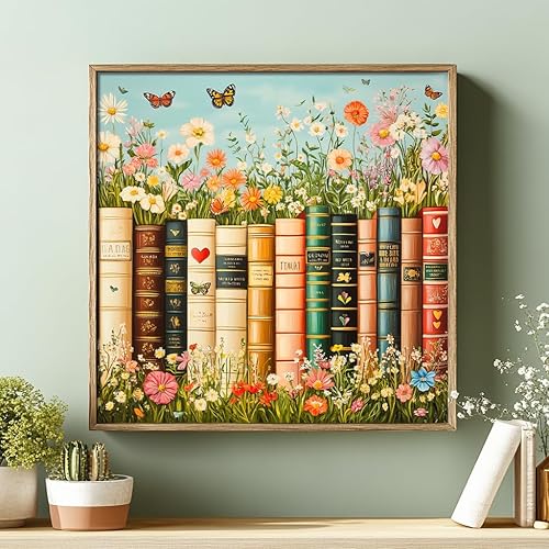 Miniatura 5 de Bgraamiens Rompecabezas vintage de 1000 piezas de libros de flores silvestres  Rompecabezas estético floral de espinas para adultos y adolescentes,