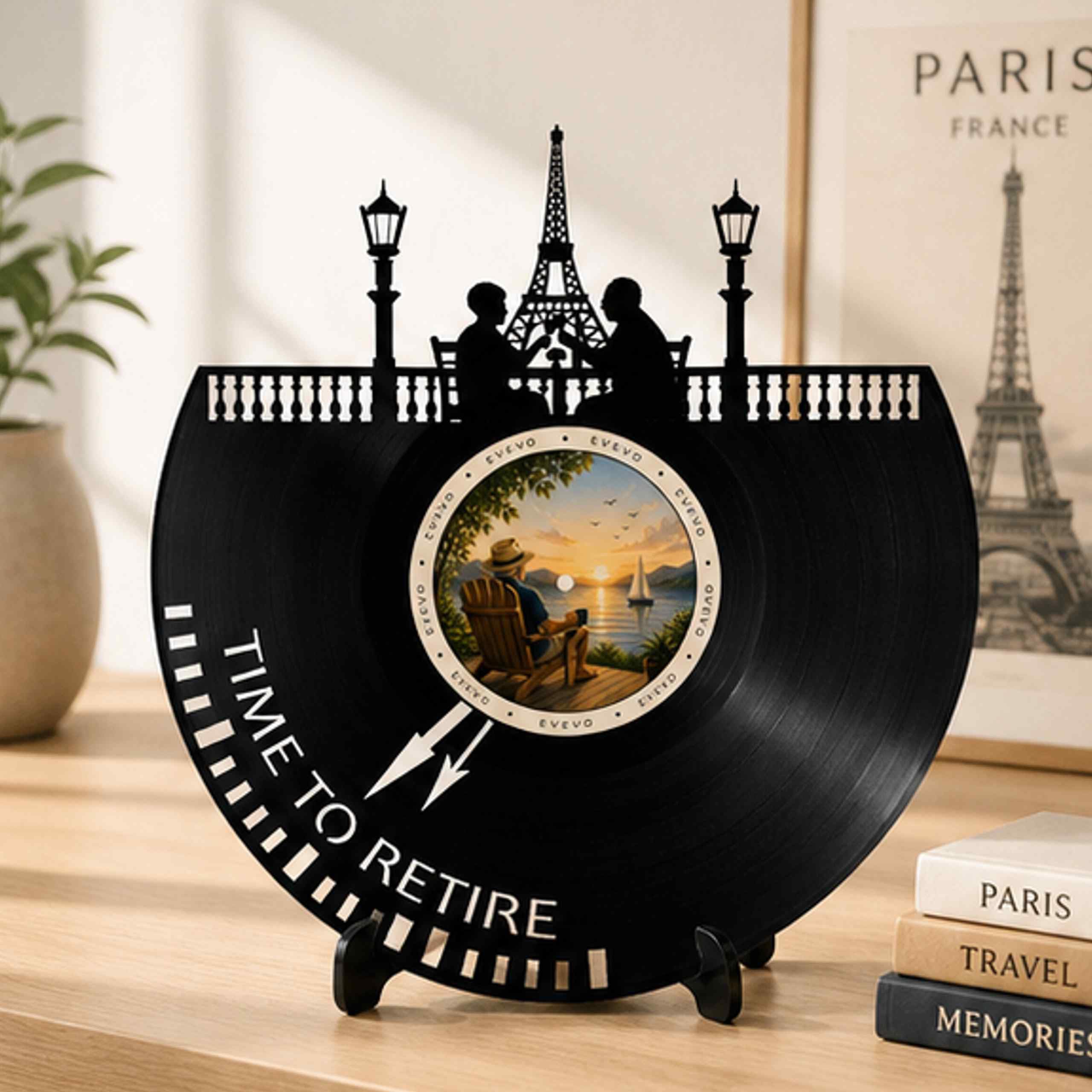 EVEVO D0018 - Decorazione da parete in vinile, motivo: pensionamento, regalo di addio, per colleghi e pensionati