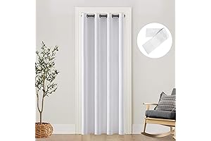 White Closet Curtain for Sliding Door