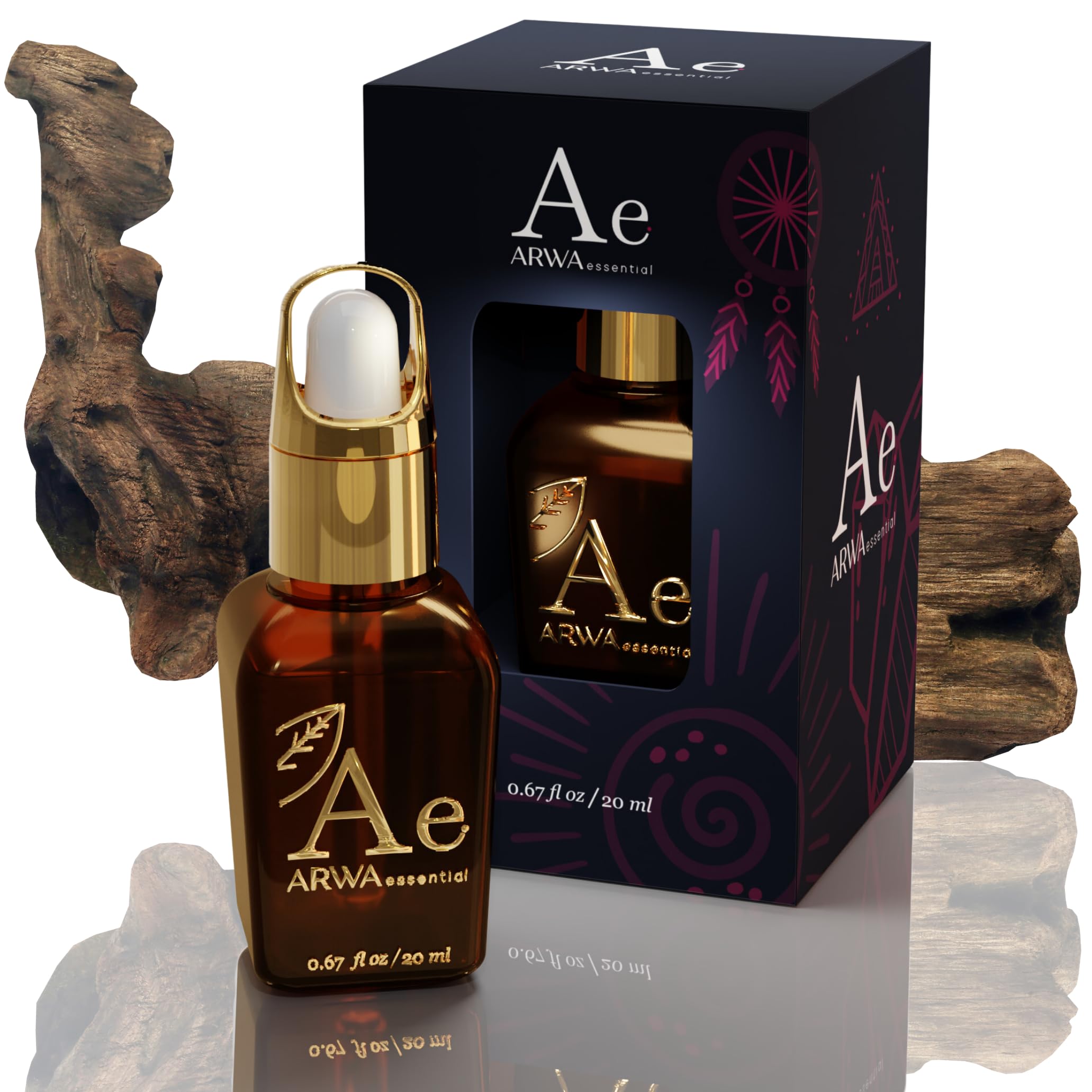 Exotic 20Ml Agar-Wood (Oud) Oil | Essential Oil/Skin-Care Oil/Hair-Growth Oil - Pure Organic, Undiluted & Natural Oil | Aromatherapy Oil For Home Fragrance/Aroma Oil Diffuser