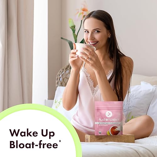 Miniatura 5 de Flat Tummy Té de limpieza de fin de semana, programa de 30 días, limpieza de colon totalmente natural con raíz de sena y diente de león, proporciona