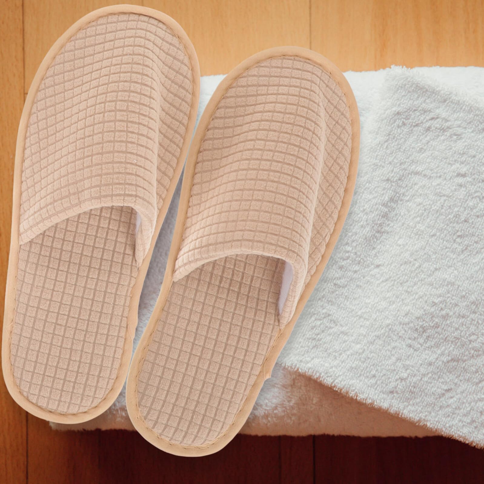 Pantofole Usa e Getta in Pile per Ospiti 6 Paia Pantofole Lavabili Antiscivolo per Hotel e Casa per Mantenere i Piedi Puliti senza Odore