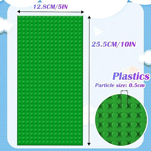 Miniatura 8 de Placas base clásicas de 10 x 5 pulgadas, placas de ladrillos de construcción compatibles con las principales marcas, ideales para niños a partir de