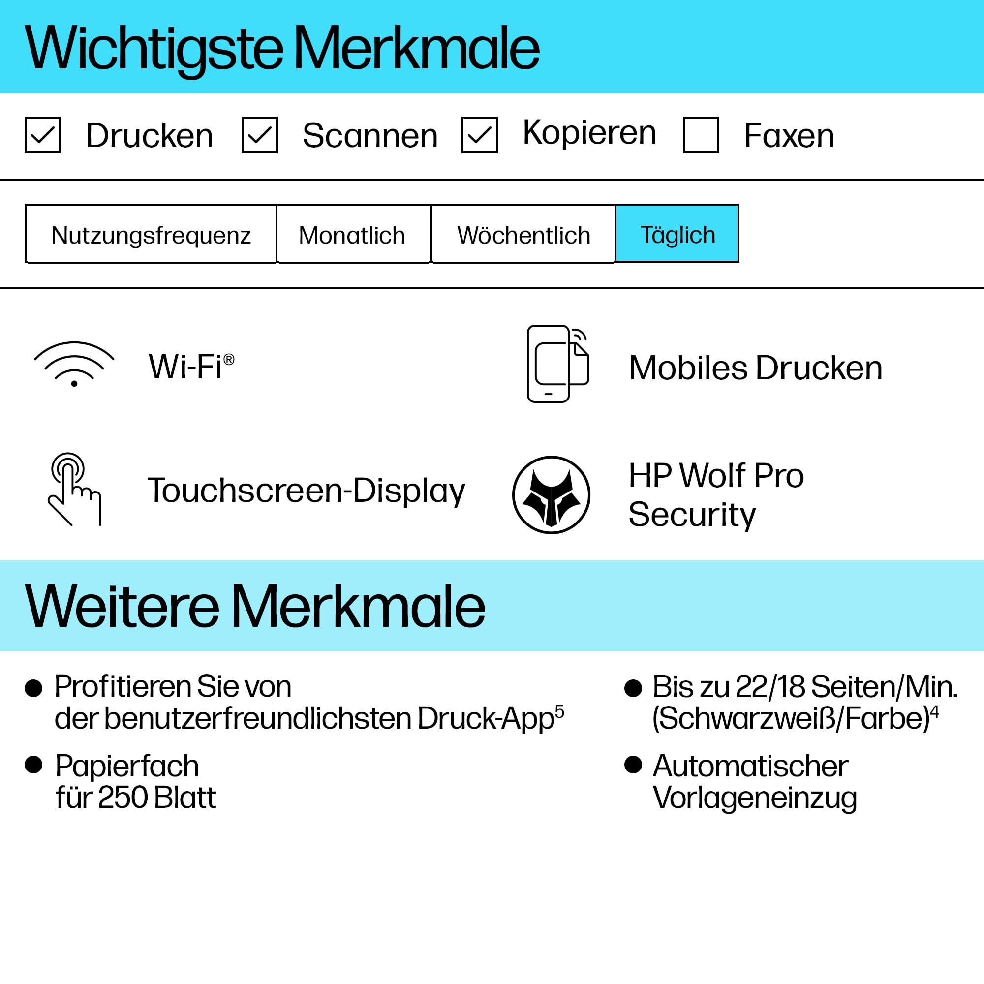 HP OfficeJet Pro 9720e A3-Multifunktionsdrucker, Drucken bis A3, 6 Monate gratis drucken Instant Ink inklusive, Drucker, Scanner, Kopierer, WLAN, LAN