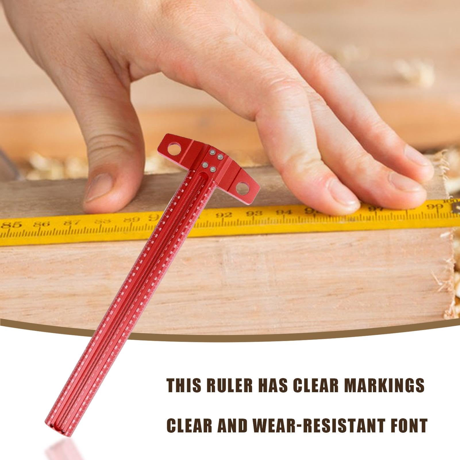 T Square - t Square Ruler | Escriba de carpintería | Marca de precisión T | Rulen | Arquitecto soberano para Carpenter | Calibre de marcado de escriba de madera | Reglas de abandono de agujeros de tro