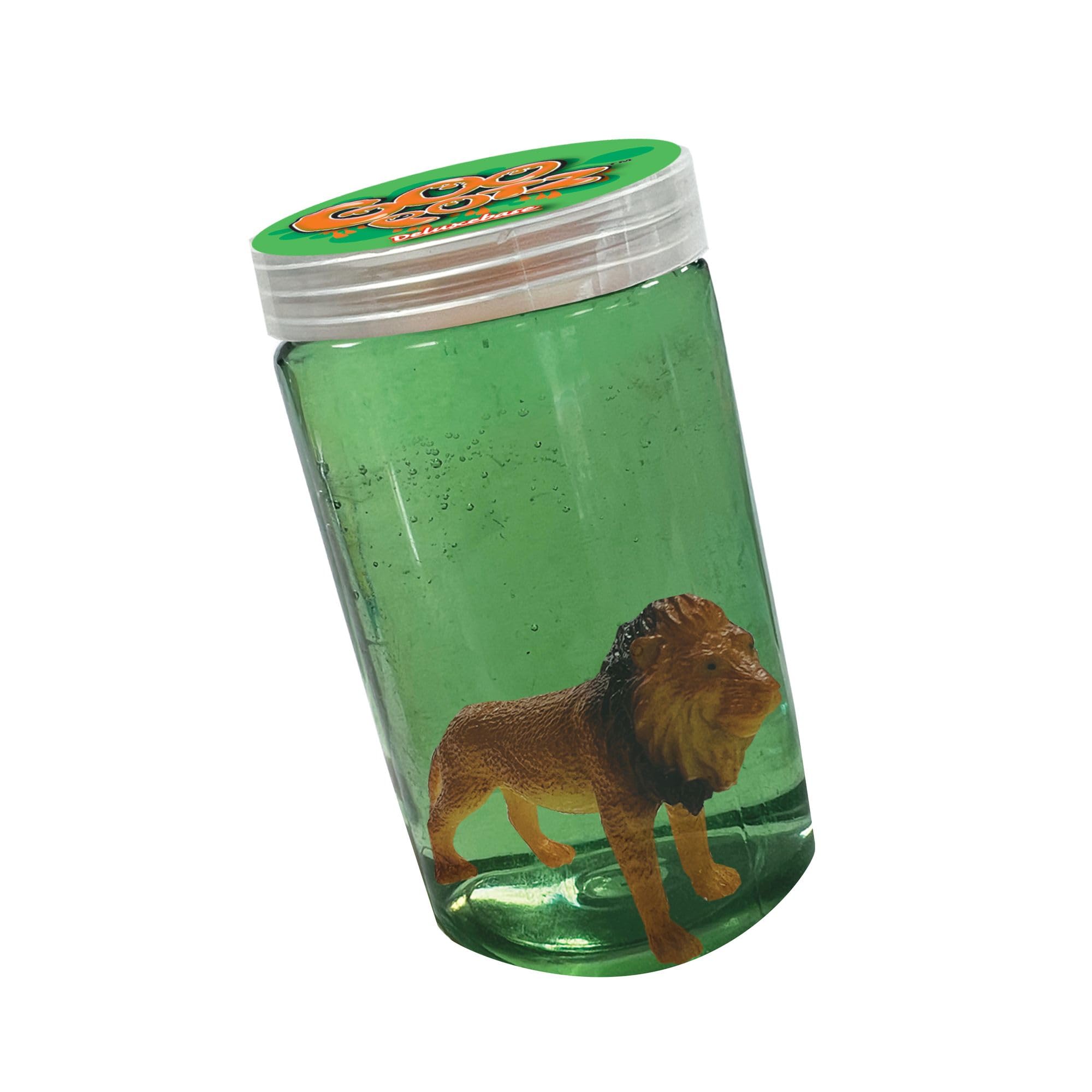 GooPotz - Lion from Deluxebase. Colourful Sensory Slime Toy with a Lion Figure. Stretchy Slime Putty and Animal Toys for Kids. — image 1