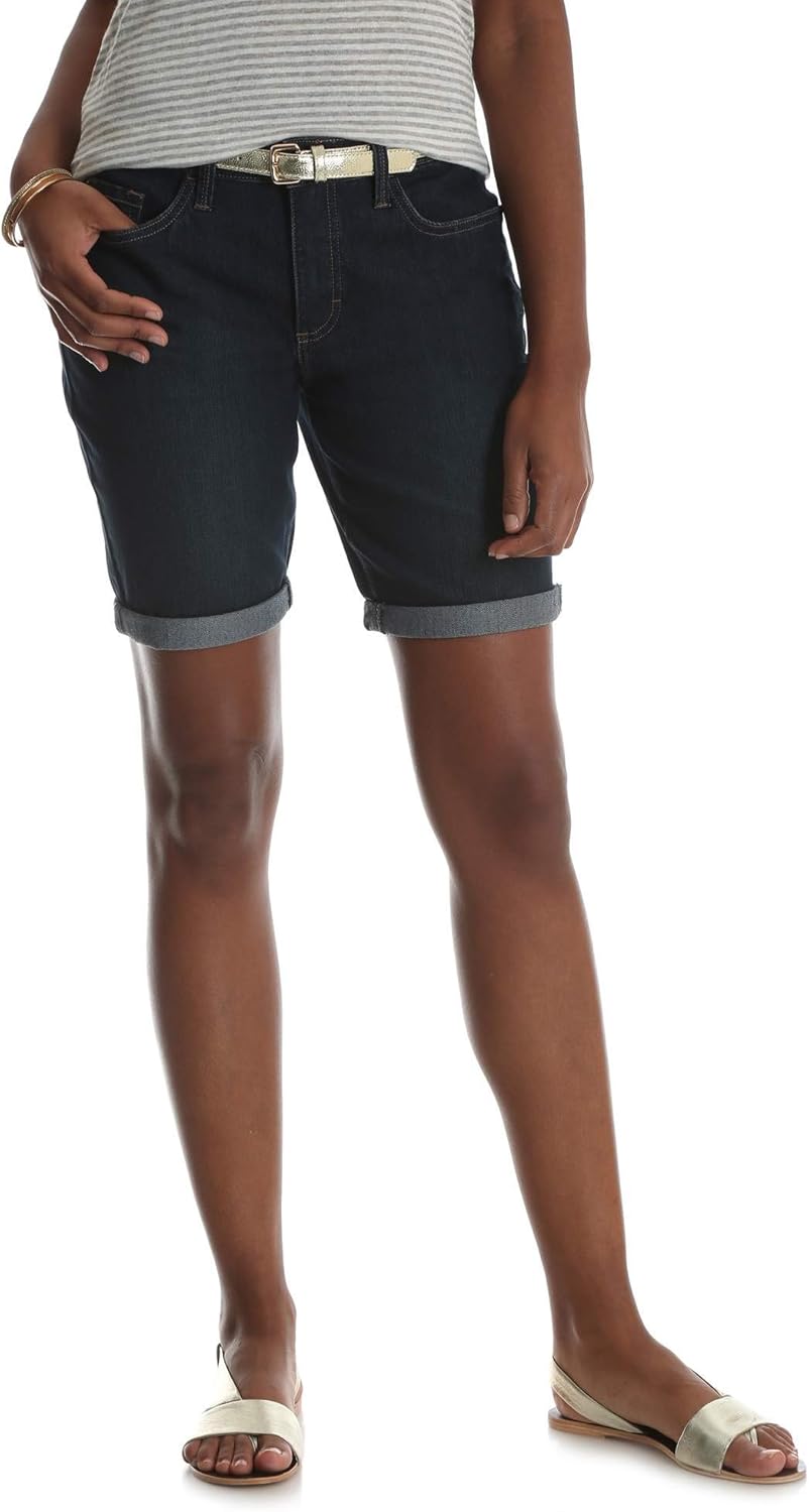 lee mid rise shorts
