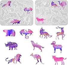 2 x Resin Animal Shaped Moulds, Silicone Resin Mould for Crafts, Gifts, Jewellery, Keyrings, Earrings, Necklaces, Pendants