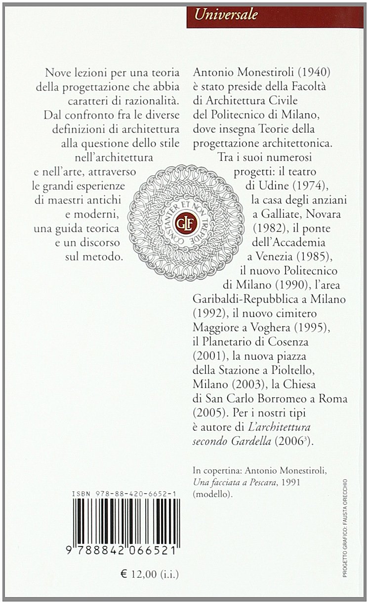 La metopa e il triglifo. Nove lezioni di architettura