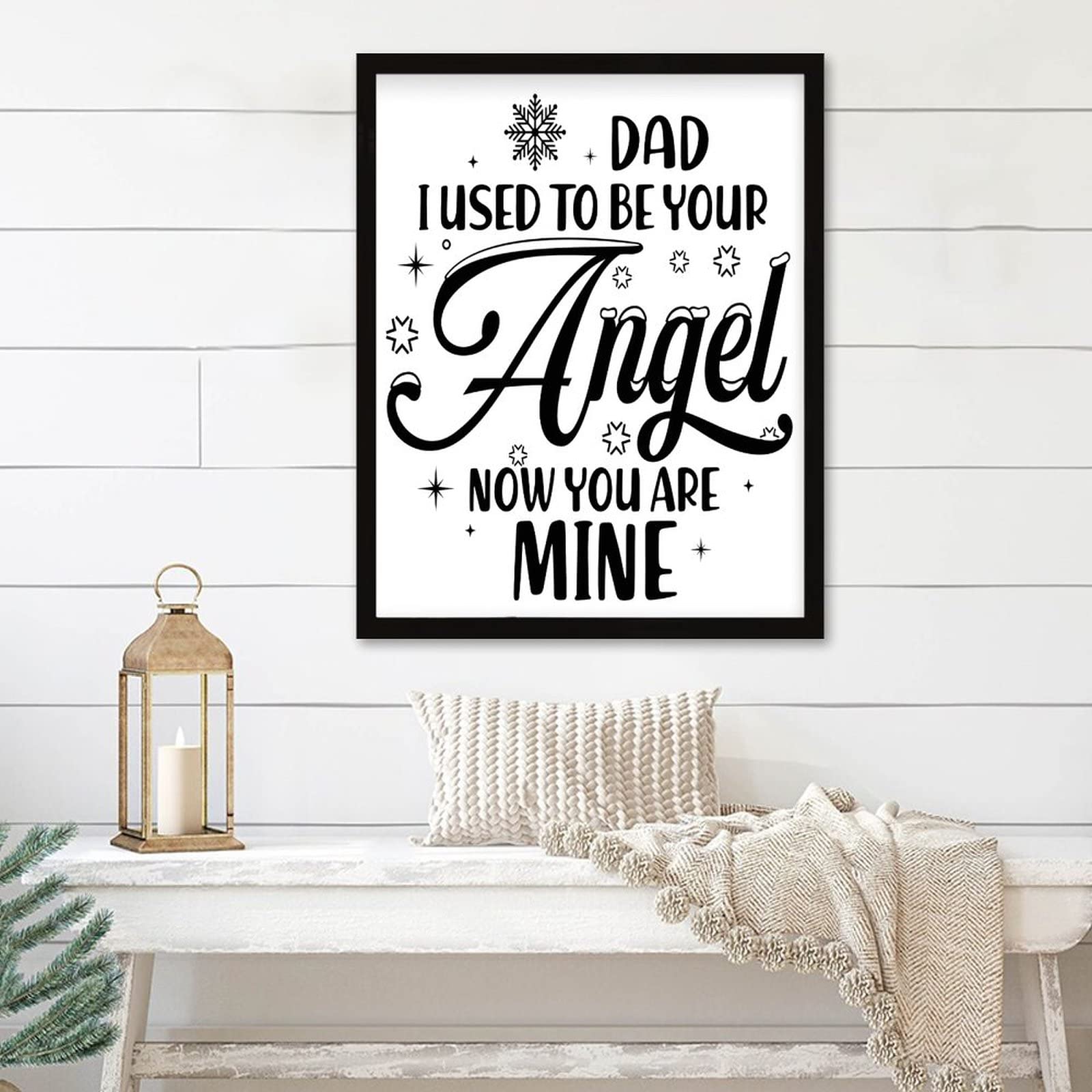 Cadre « Dad I Used to Be Your Angel » | Tableau commémoratif salon
