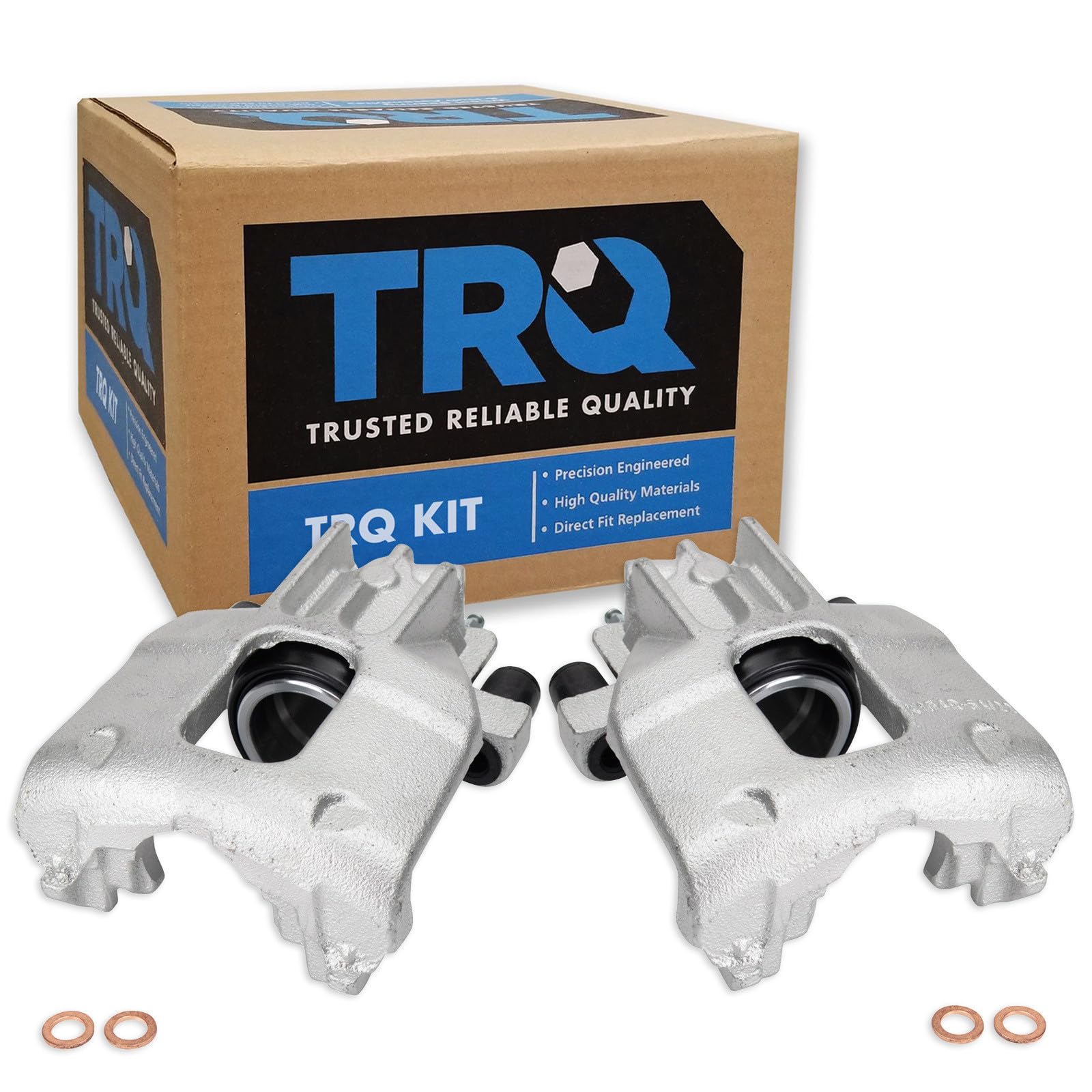 TRQ Front Left and Right Brake Caliper Set Hardware Caliper Brackets