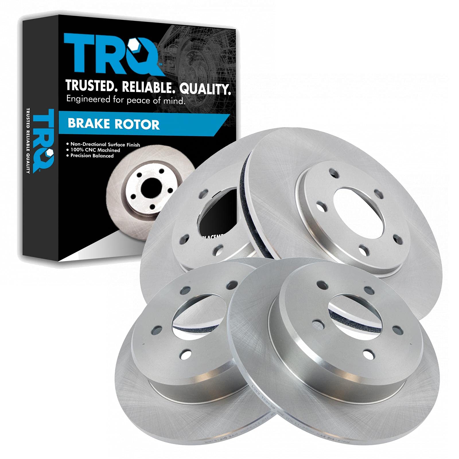 TRQ Front & Rear Disc Brake Rotor Kit for Dodge Chrysler Plymouth Mini Van