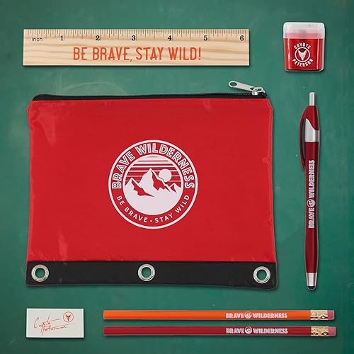 Miniatura 3 de Brave Wilderness Kit de regreso a clases, herramientas para el aula, carpetas personalizadas, cuaderno, utensilios de escritura Coyote Peterson,