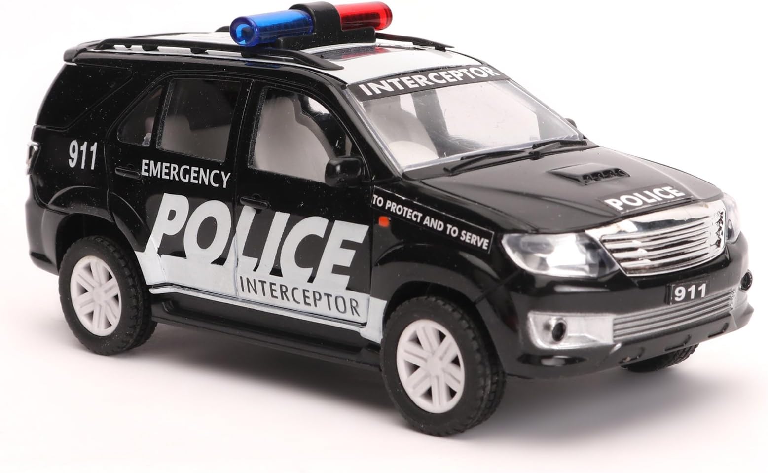 Centy Toys Plastic Police Interceptor Fortune Pull Back Car, Number Of Pieces: 1, Black, Kid