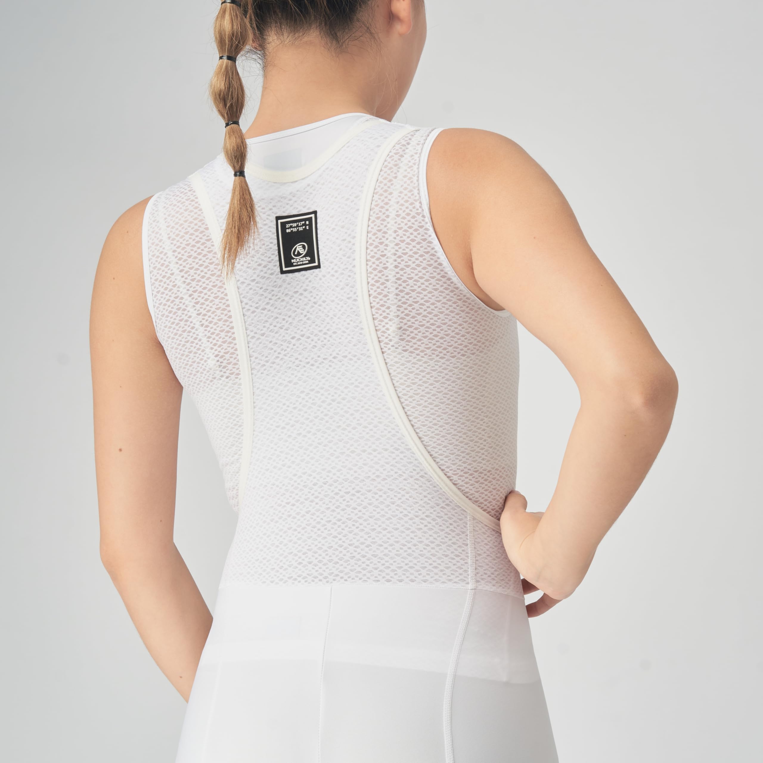 NUCKILY Salopette da ciclismo da donna, con pettorina imbottita di grado professionale, traspirante, con tasca, per gravel mountain riding