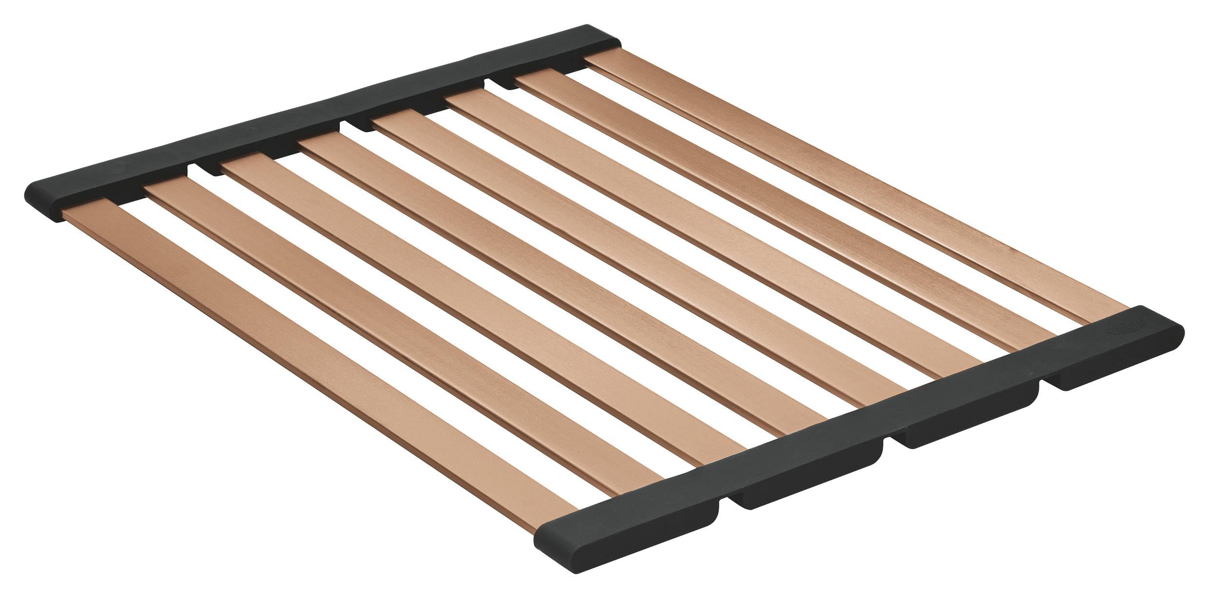 GROHE Abstropfgestell (Material: Edelstahl, zusammenklappbar, 450 x 348mm, spülmaschinenfest), warm sunset gebürtstet, 40856DL0