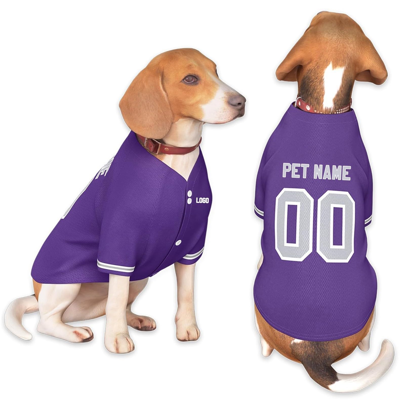 Personalized Dog Clothes Customizable Pet Football Jersey with Number Name Logo Breathable Dog Vest Short Sleeve for Large Medium Small Dogs and Cats