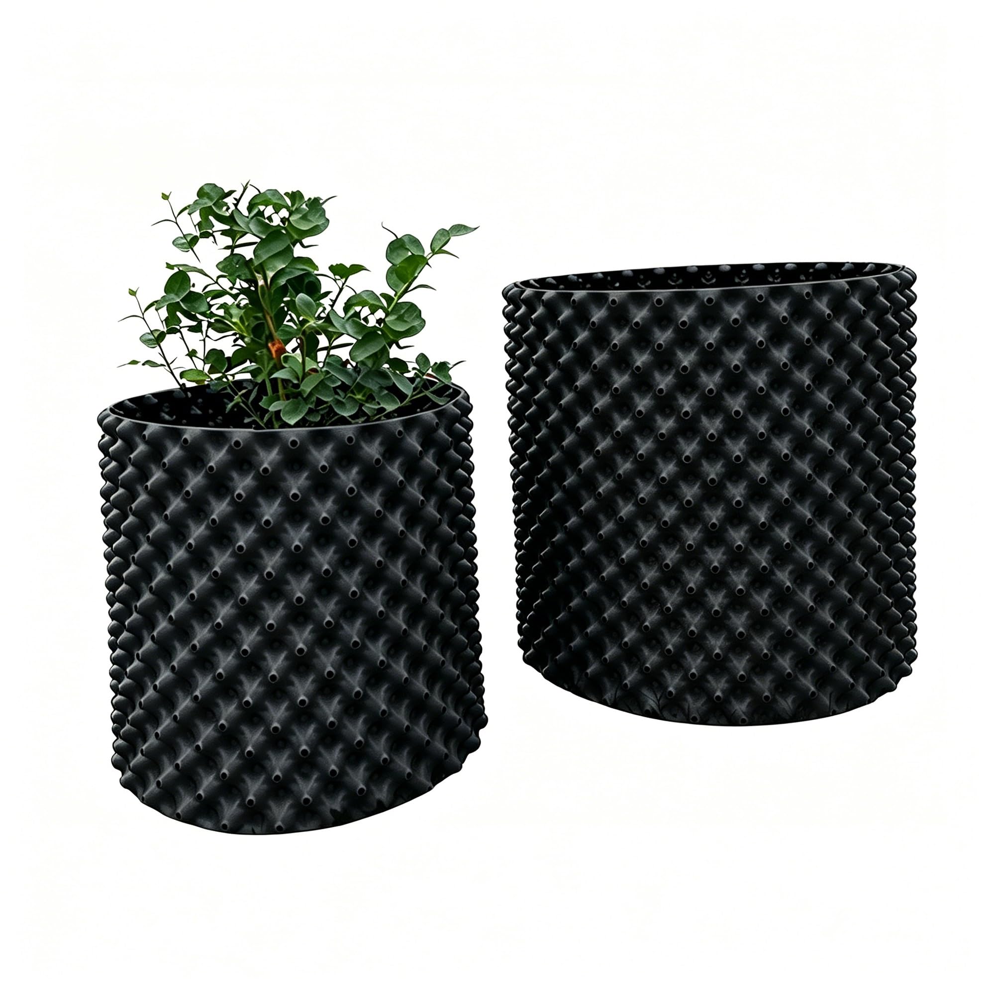 HJLJHS root pruning containers, Plastic Seed Starter Plant Flower Pot with Drainage Holes for Propagation, Root Cutting, Seed Starting.(Black,16x16in/40x40cm)
