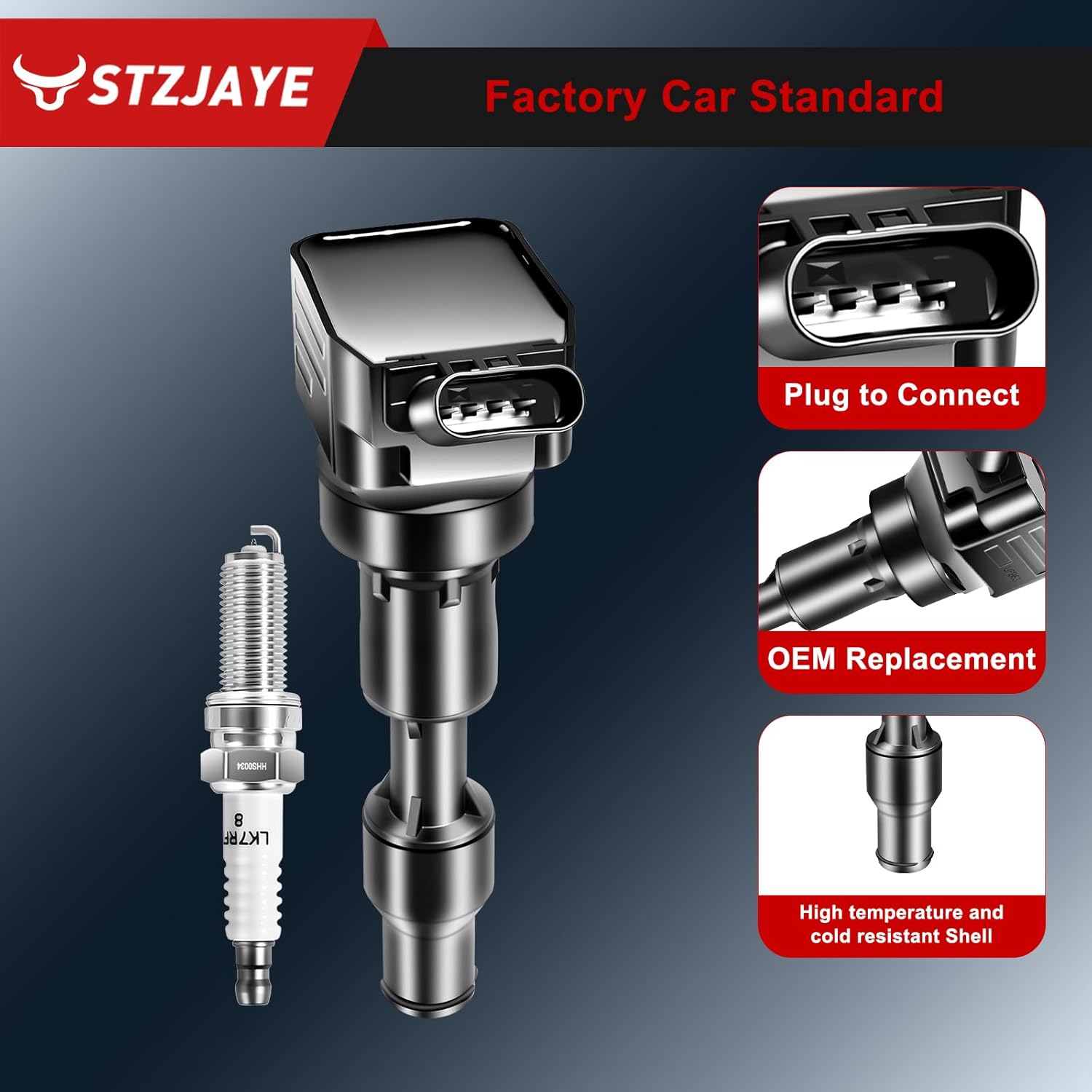 Set of 6 UF863 Ignition Coil Packs and Iridium Spark Plugs Kit Compatible with Kia for Cadenza for Sedona for Sorento for Telluride for Palisade for Genesis G80 273103L030