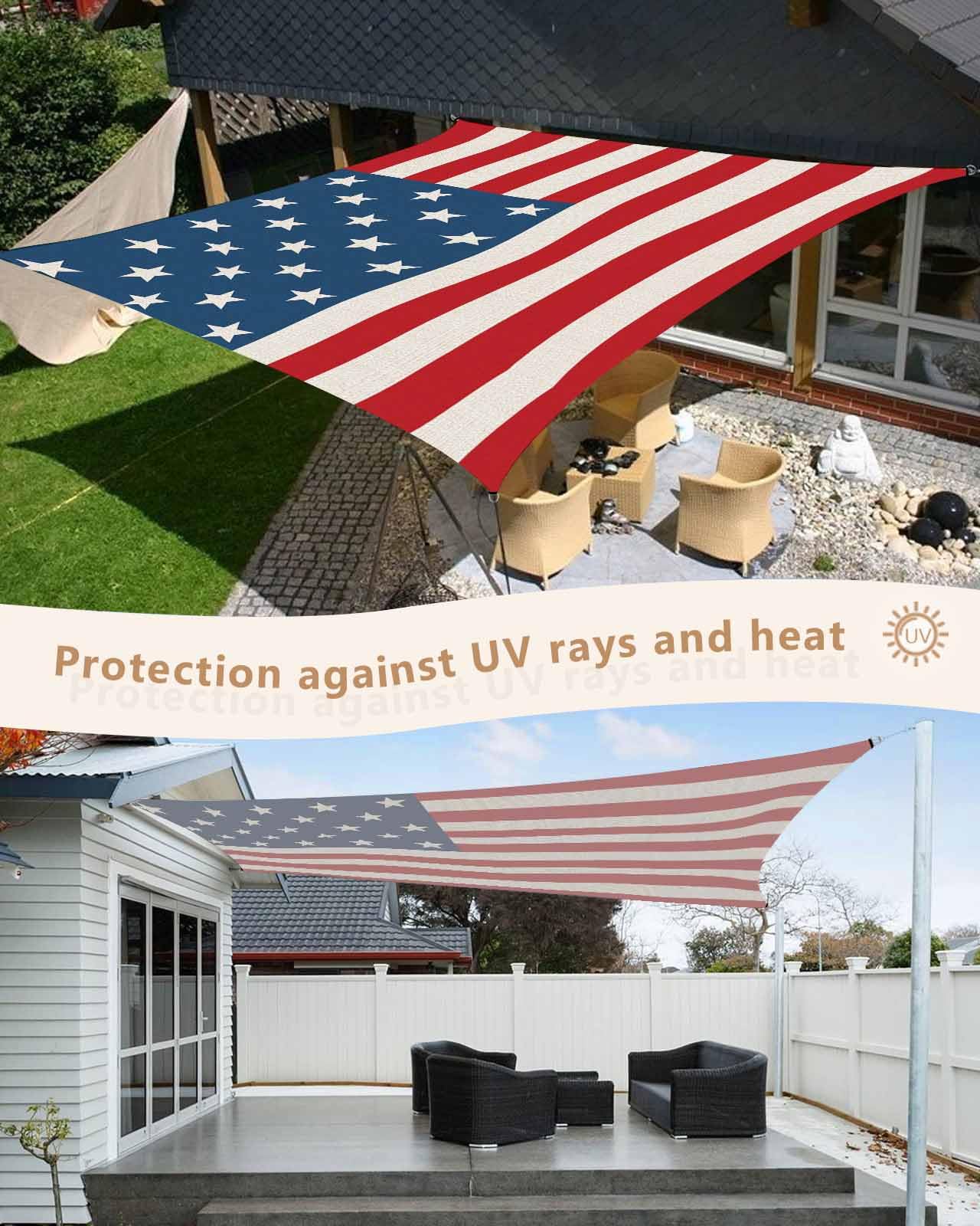 Amazon.com : Sun Shade Sails Canopy American Flag