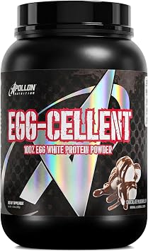 Apollon Nutrition Egg-Cellent | 24g Egg White Protein Powder, Recovery, Muscle Growth, for Men & Women, Dairy Free, Gluten Free, Lactose Free, Keto-Friendly Chocolate Marshmallow