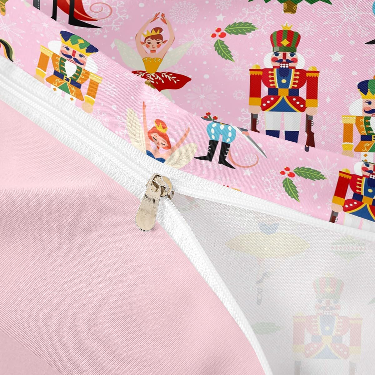 Homewish Dzieci dziadek do orzechów ozdoby świąteczne super king poszewka na kołdrę nastolatka Boże Narodzenie dziadek do orzechów zestaw pościeli karuzela choinka poszewka na kołdrę dziewczyny