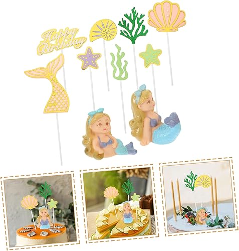 Miniatura 6 de 1 Set Ocean Mermaid Birthday Cake Insert Sea Decor Ocean Decor Mermaid Decorations Mermaid Cake Mermaid Tails Mariposas Decorativas Para Pared Party
