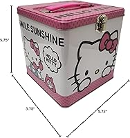 Vista 3 de The Tin Box Company Lata de almacenamiento XL con asa, Hello Kitty