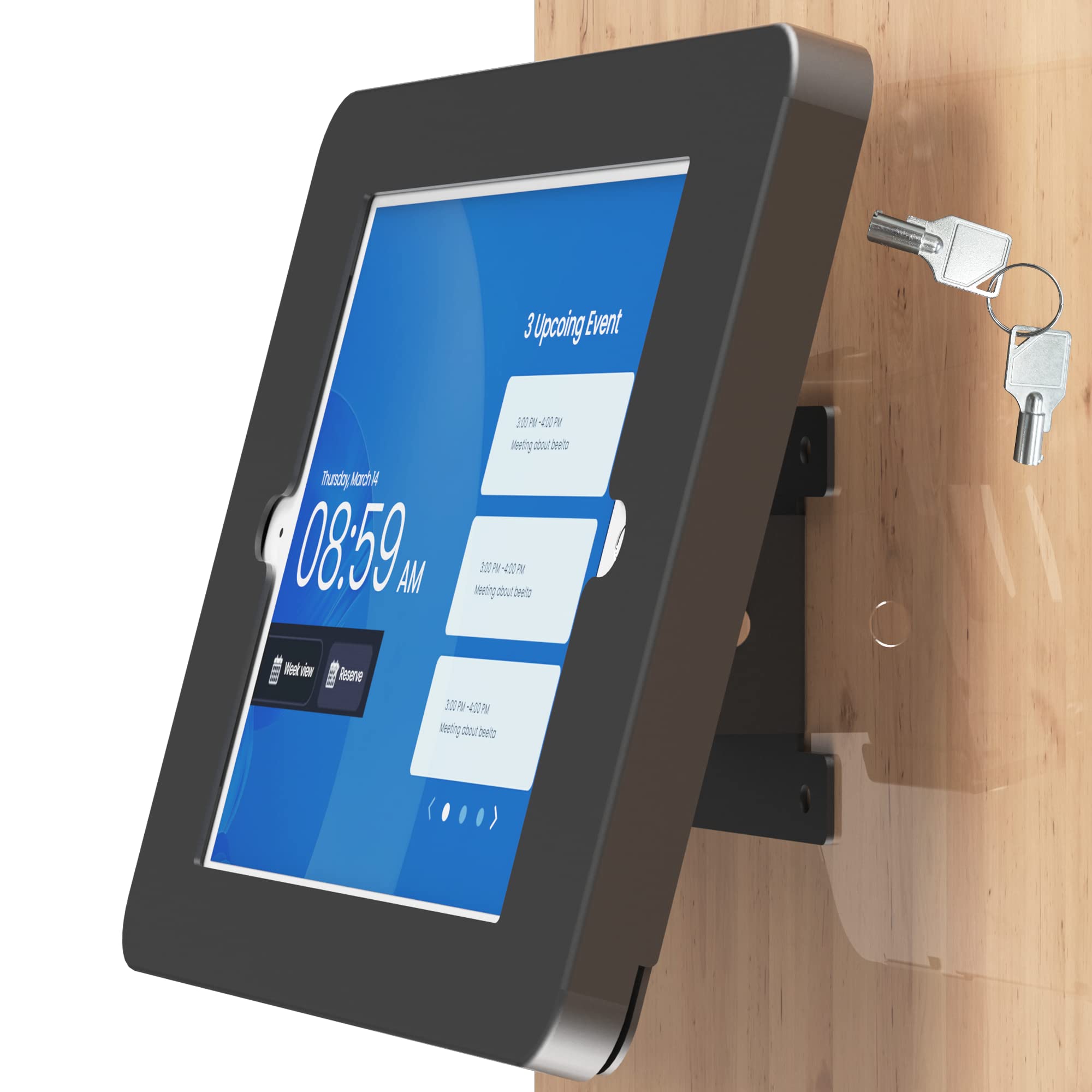 Tablet Wall Mount Compatible with 10.2 inch iPad 7 8 9 Gen, Lockable Secure Wall Mount