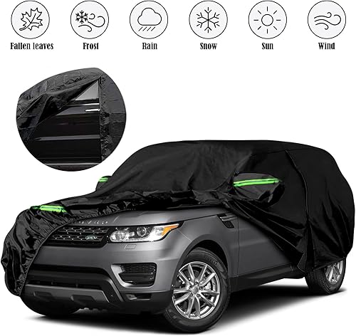 Miniatura 26 de Funda impermeable de repuesto para Land Rover Discovery Sport 2014-2025, 6 capas para todo tipo de clima, con puerta con cremallera y bandas