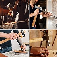 Vista 6 de GNIEMCKIN Mango de martillo de madera, paquete de 7 mangos de martillo de repuesto, fácil de instalar, duradero, conveniente y seguro de usar, mango