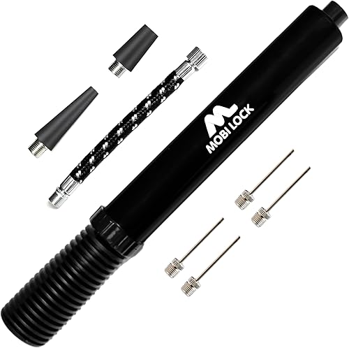 Mobi Lock Ball Pump Inflation Needle - Stainless Steel Air Pump Needles - Ideal for Blowing Up Football, Basketball, Volleyball, and All Other