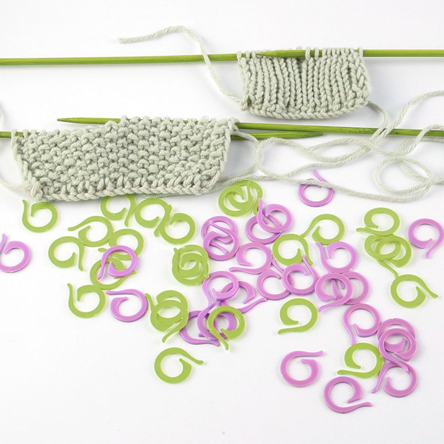 SHYYOULQE 160Pcs Colorful Stitching Markers Cotchet Locking Stitching Markers Rings for Knitting Crocheting Weaving Sweater Scarf Beginner Crochet image 2