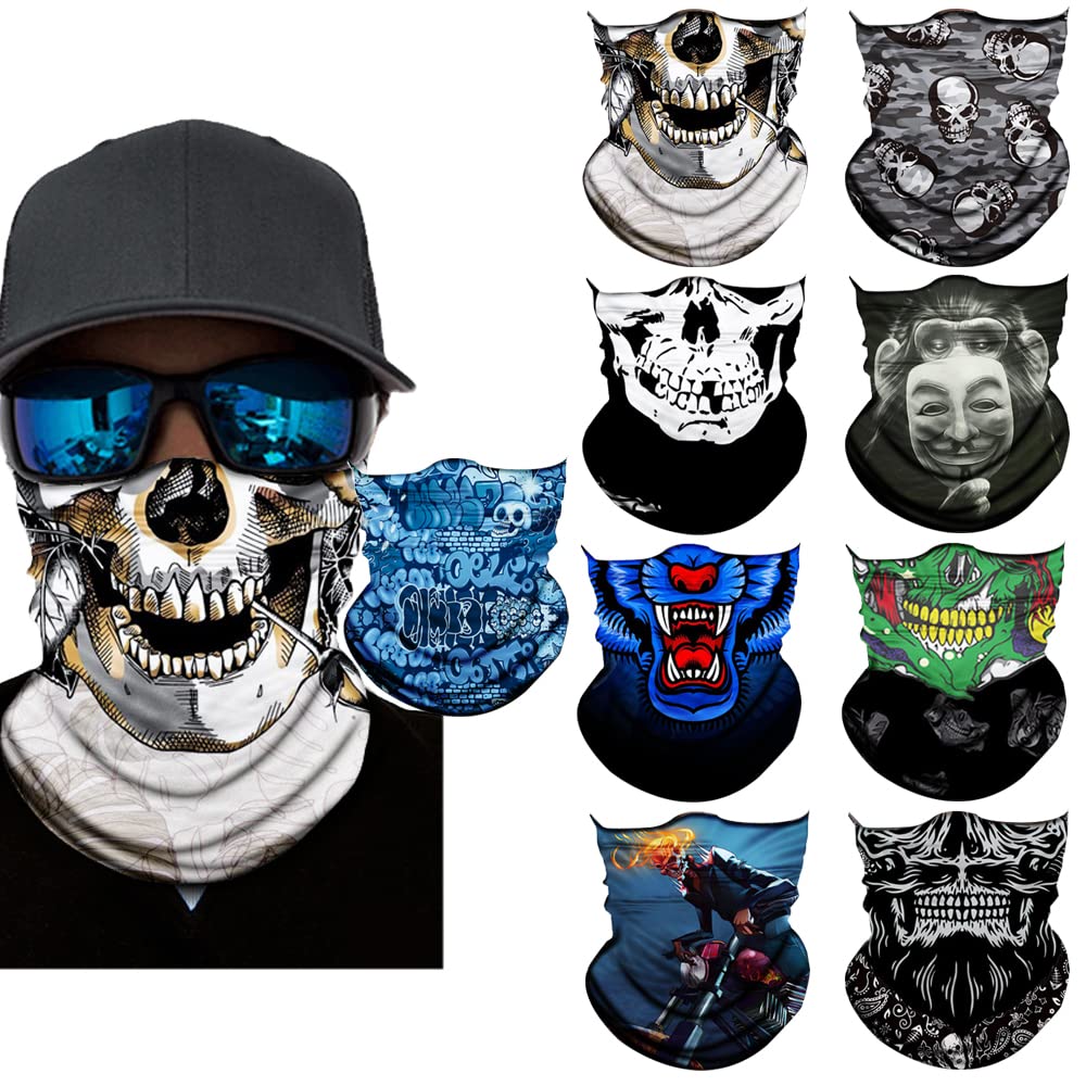 Neck Gaiter Mask,Bandana Gator Face Cover Mask Sun UV Protection,Neck Warmer Balaclava,Tube Face Scarf,Headband for Outdoor