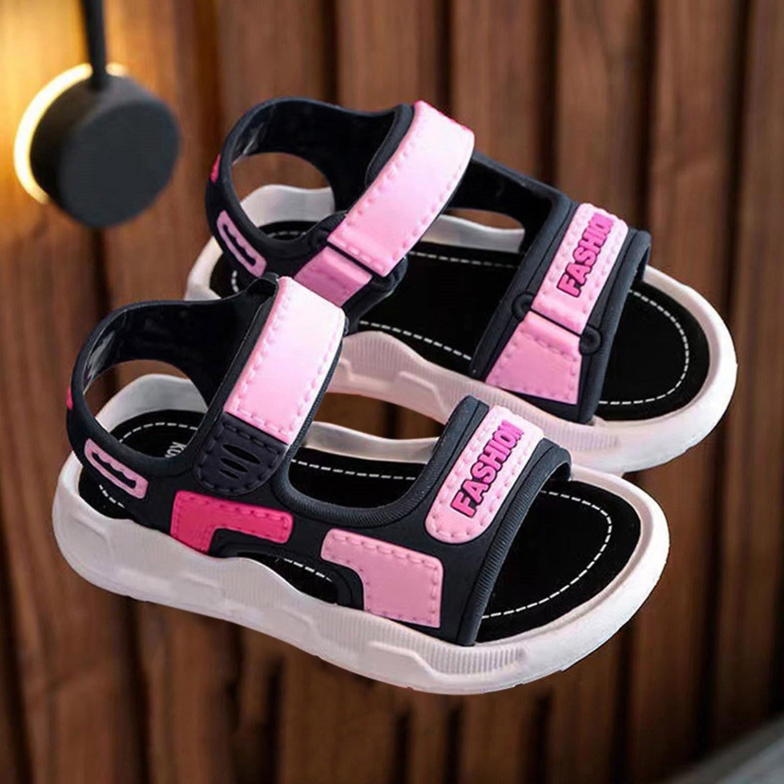 RXZCHH Generisch Ragazzi Sandali da Spiaggia Comodi Estivi con Suola Morbida, Rosa, 10.5 UK