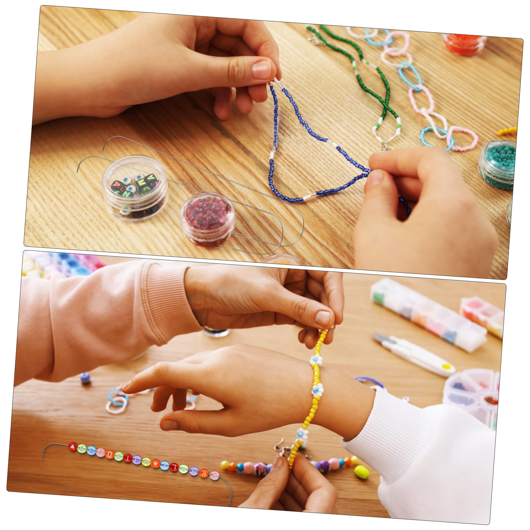 ULDIGI 6 Pack Jewelry Making Bead Spinners Bead Needles for Beading Sets Projects