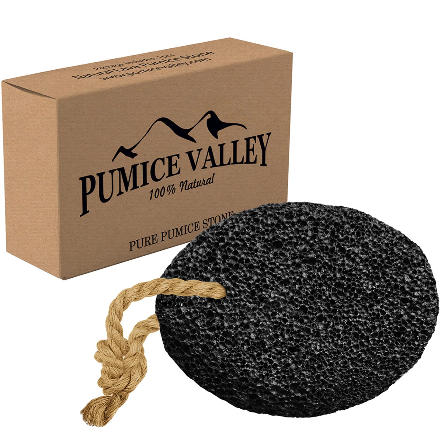 Pumice Stone - Natural Earth Lava Black - Callus Corn Remover for Feet Heels and Palm - Pedicure