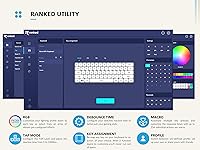Vista 6 de Ranked N60 Nova 60% factor de forma Teclado mecánico intercambiable en caliente para juegos 61 teclas multicolor RGB LED retroiluminado