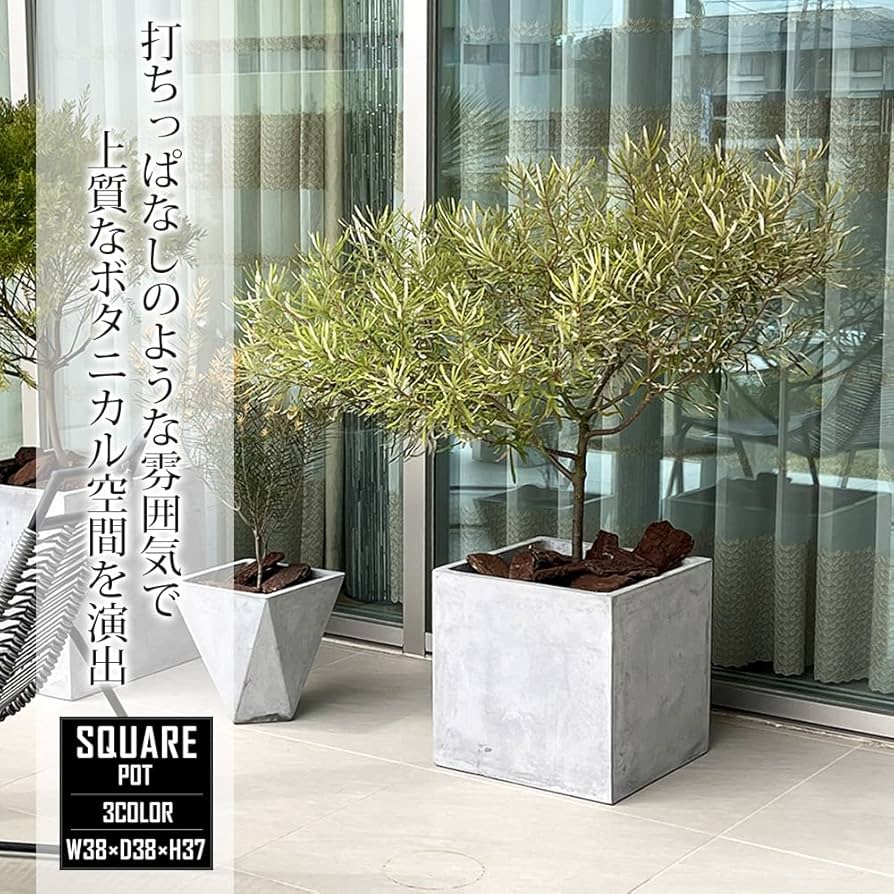 コンクリートプランター 大 Amazon.co.jp: リコメン堂 プランター 大型 32×32cm スクエア
