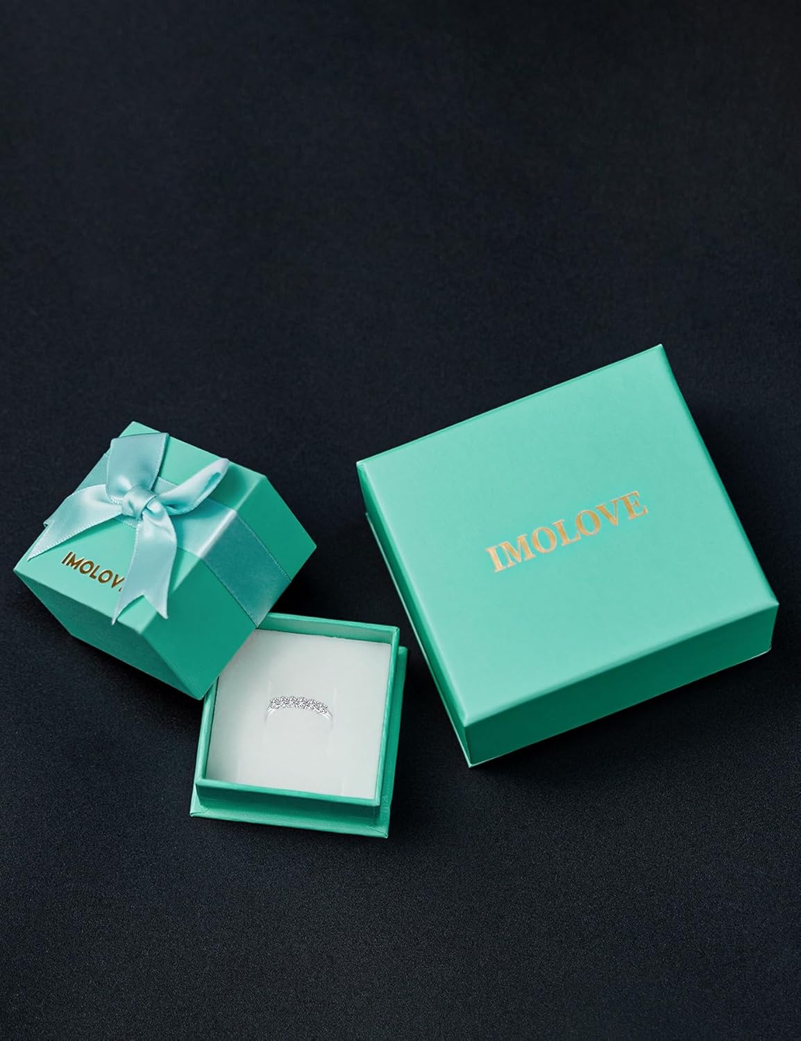 IMOLOE Lab Grown Diamond Wedding Bands for Women,0.66 Carat Ring 6 Stones Eternity Rings for Women in 18K White Gold Plated Sterling Silver Size 4-11 - Image 6