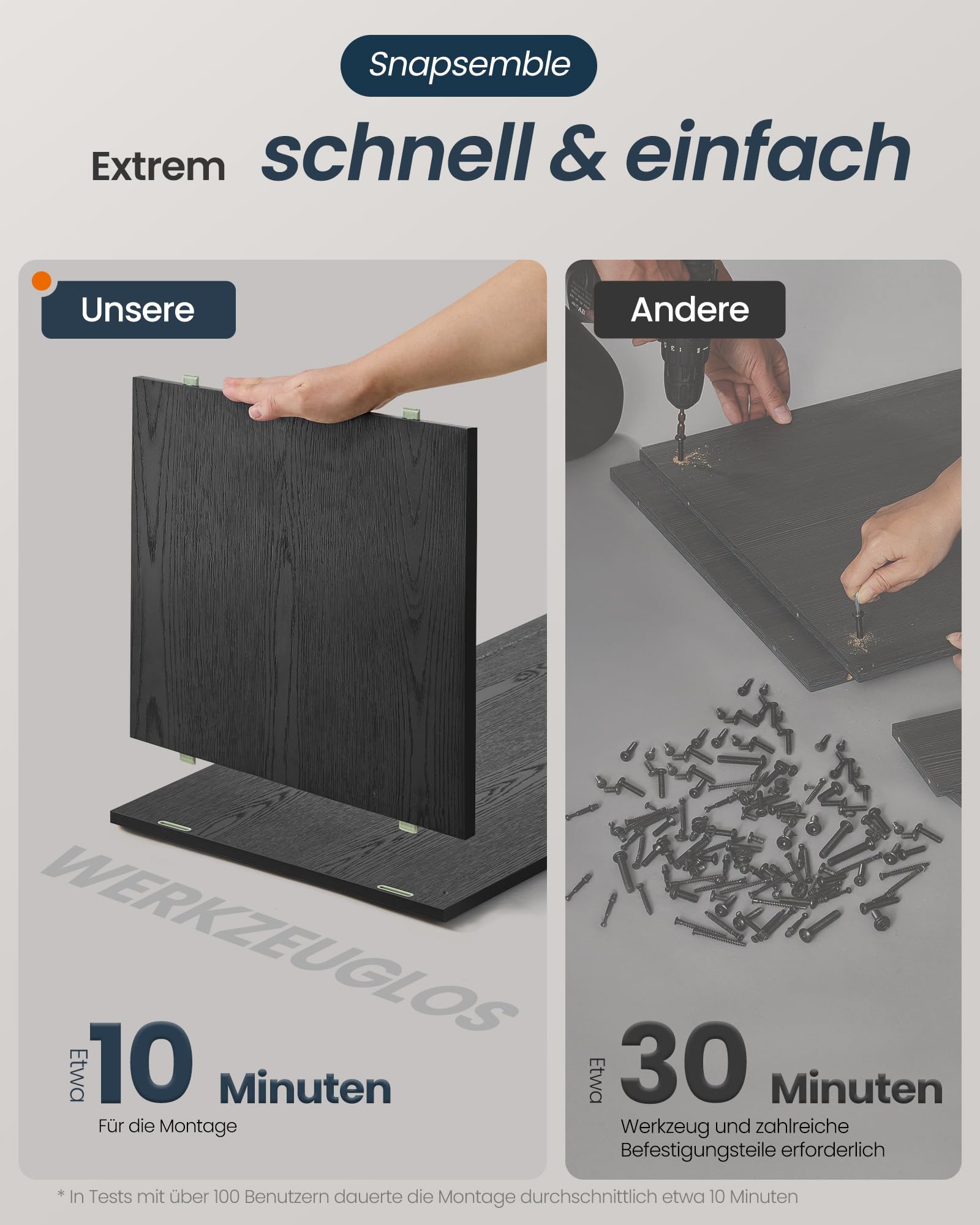 SONGMICS HOME Katzenklo Schrank, superschnelle werkzeuglose Montage, Toolless-Technologie, Katzenhaus für Katzentoilette, Werkzeuglose Montage, Push-to-Open, 80 x 50 x 50cm, Ebenholzschwarz PCL013B03