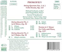 Vista 2 de Prokofiev String Quartets 1 & 2 Cello Sonata