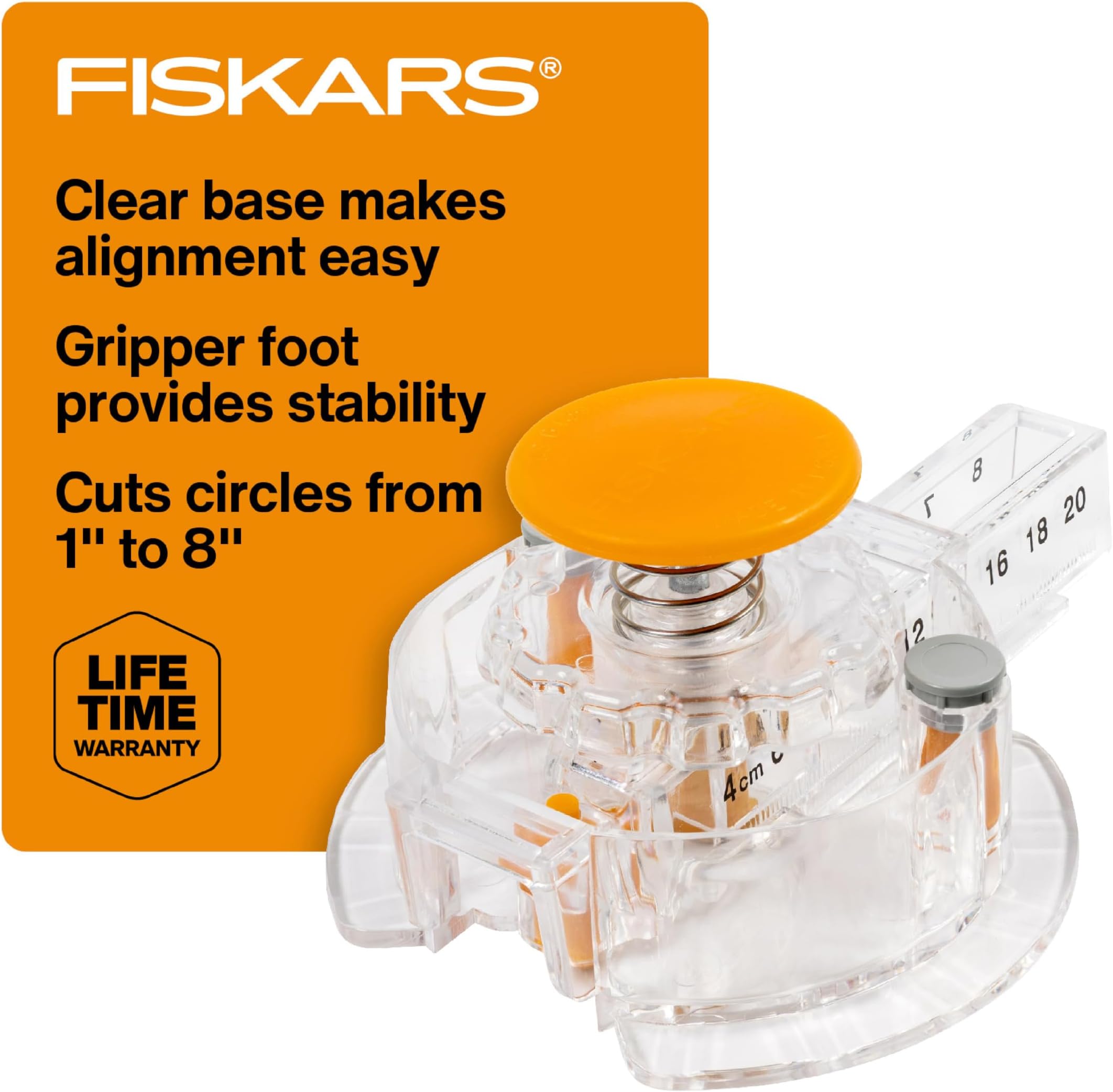 Fiskars Circle Cutter with 3 Replacement Blades for Paper & Arts and Crafts