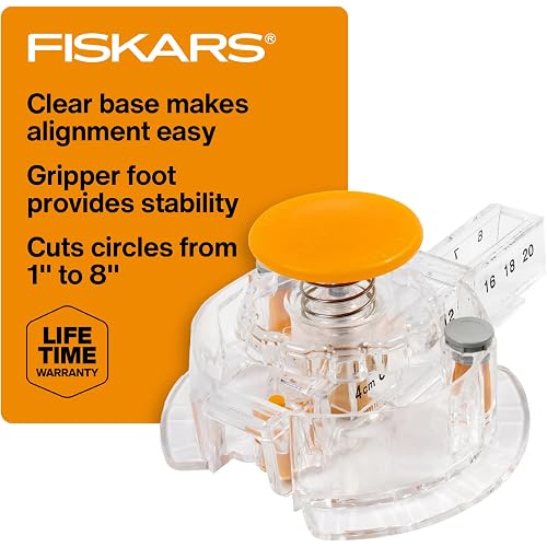 Fiskars Circle Cutter with 3 Replacement Blades for Paper & Arts and Crafts